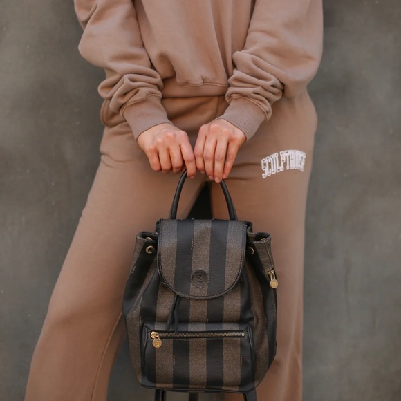 Fendi Pequin Front Pocket Backpack Coated Canvas Mini - Picture 14 of 14